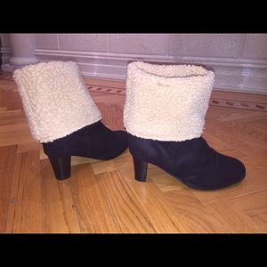 Black Tall Soft Fluffy Boots size 40